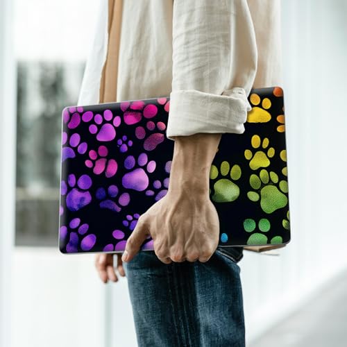 Reusable Universal Laptop Skin Sticker, Cut to Fit for 11.6–15.6 Inch Laptops, Waterproof Protective Film, No-Residue - Rainbow Paws - color: Rainbow Paws