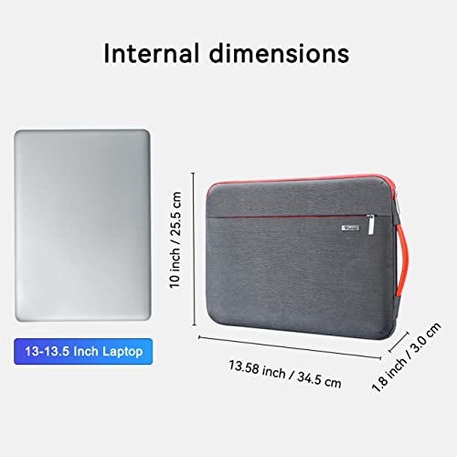 Voova 13.3-13 Inch Laptop Sleeve, Laptop Cover, MacBook Case, Gray | Slim splash-proof 13-inch laptop sleeve compatible with MacBook Air/Pro M1-M5, HP, Lenovo, Asus and Acer for daily use - color: Grey, size: 12.6-13.6 Inch