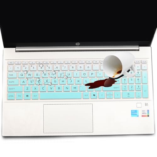 Keyboard Cover for HP 250 255 G10 15.6", HP Laptop 15.6" 15-fc 15-fd Series 15t-fd100 15z-fc000 15-fc0025dx 15-fc0245dx 15-fc0093dx 15-fd0023dx 15-fd0005dx 15-fd0883nr 15-fd0083wm 15-fd0083wm fd0127dx - color: OmbreMint