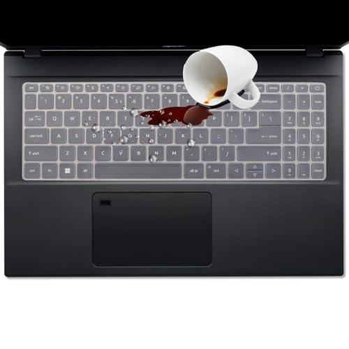Keyboard Cover for 15.6" Acer Aspire Go 15 AG15-21P/31P/32P/42P/71P, Aspire 15 A15-61M/51M/41M, Aspire 3 A315-24P/24PT A315-58/59, Aspire 5 A515-57/57G/58GM/58M/58MT/58PT/58P (Not Fit A515-46~A515-56) - color: Clear