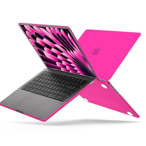 B BELK for MacBook Air 15 inch Case M5 2026 2025 2024 2023 Release M4 M3 M2 | A3448 A3241 A3114 A2941, Matte Plastic Laptop Hard Shell Case with Keyboard Cover & Screen Protector, Hot Pink - color: Hot Pink