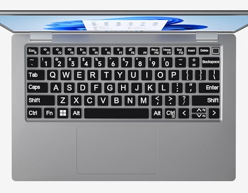 Large Print Keyboard Cover for Dell Latitude 7420 7430 7440 7450 7410 14", Latitude 3440 3450 5450 5440 5420 5430 5431, Latitude 9420 9430 14, Latitude 9510 9520 7520 15" Laptop -Black - color: Black Large Letters