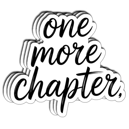 (3pcs) One More Chapter Sticker, Book Lover Quote Vinyl Decal, Minimal Reading Sticker for Laptop Water Bottle Journal Kindle - color: One More Chapter