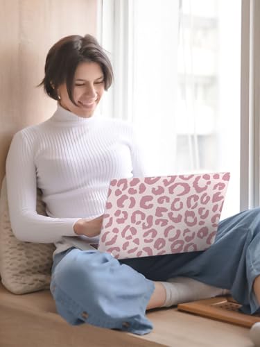 Seorsok Compatible with MacBook Air 13 Inch Case 2022 2021 2020-2018 Release A1932 A2179 M1 A2337 Touch ID,Leopard Grain Plastic Hard Shell Case with Keyboard Cover,Pink Leopard Cheetah Pattern - color: Pink