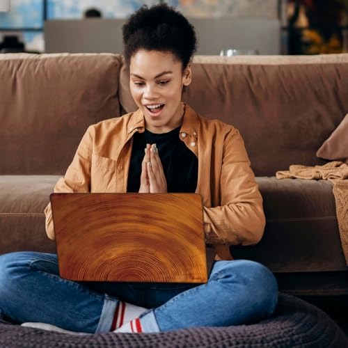 SUPERDANT Laptop Skin Sticker Tree Ring Growth Laptop Decals Personalized Universal Notebook Computer Wrap Vinyl Skin Stickers Cover Art Decal Removable 12-15.6 Inch Waterproof Gifts - style: Growth Ring Pattern