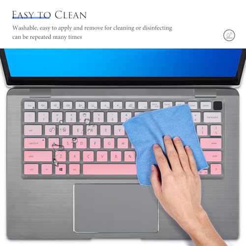 Keyboard Cover Skin for 14" Dell Latitude 7440 7430 7420 7410 5440 5431 5430 5420, Dell Latitude 9420 9430 14" / Latitude 9520 9510 15" / Latitude 7640 16" Keyboard Protector - Gradual Pink - color: Gradual Pink