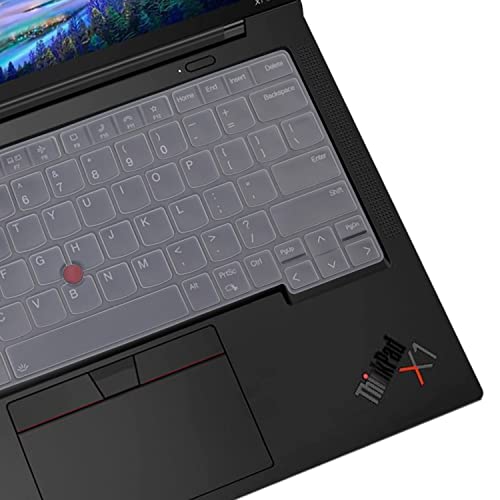 Keyboard Cover for Lenovo ThinkPad T14 T14s L14 P14 (Gen 3/4/5), Thinkpad x1 Carbon Gen 11/10, Thinkpad E14 Gen 6/5, ThinkPad X1 Yoga Gen 8/7, Thinkpad 14 Inch Laptop Keyboard Skin-Clear - color: Clear