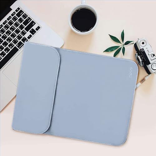 MOSISO Laptop Case 13.3 inch, 13-13.3 inch Laptop Sleeve Compatible with MacBook Neo 13 A18 Pro A3404 /Air 13/Pro 13/Pro 14 M5 M4 M3 M2 M1, Faux Suede Leather Case with Small Bag, Air Blue - color: Air Blue