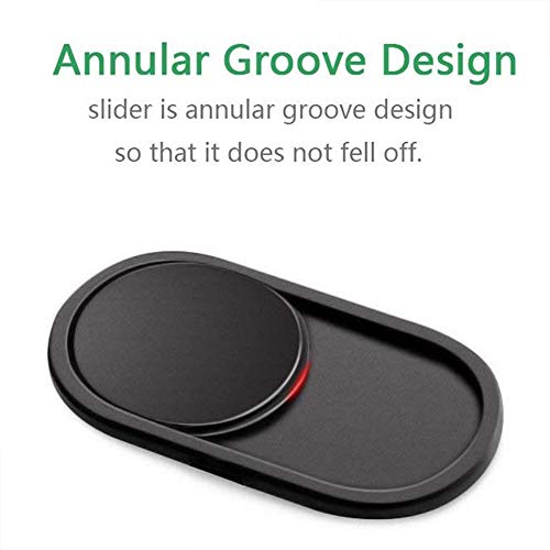 Metal Webcam Cover Slide, Shutter Magnet Slider Camera Cover for Web Cam iPhone PC Laptops Tablet Phone Lens Protect Privacy Sticker (Black-3pcs) - size: Black-3pcs