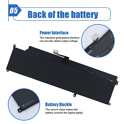 XCNR3 Battery Replace for Dell Latitude 13 7370 Ultrabook Series 0XCNR3 WY7CG WV7CG 0WV7CG 7.6V 34Wh/4250mAh 4-Cells - size: 10.32*4.12*0.24 inch XCNR3