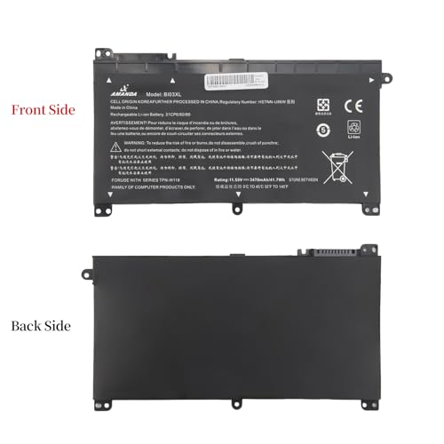 BI03XL 41.7 WH Laptop Battery Compatible with HP Pavilion X360 13-U M3-U 13-u000 M3-U001DX M3-U103DX 13-U100TU 13-U118TU Stream 14-AX 14-ax010wm 14-ax010nr ON03XL 0N03XL 844203-855 - size: 9.44*5.27*1.22 inch BI03XL