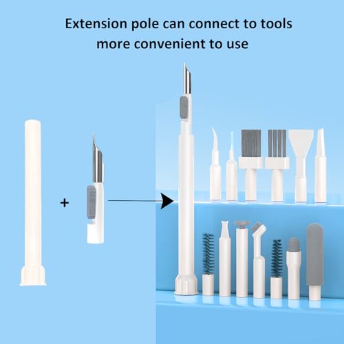 Keyboard Cleaning Kit 32 in 1 Electronics Cleaning Kit Phone Cleaning Tool | for Computer, Keyboard, Monitor, Earbuds, Headphones, Laptop, Camera, Lens, Multi-Functional Portable Electronic Clean Kit - color: Black