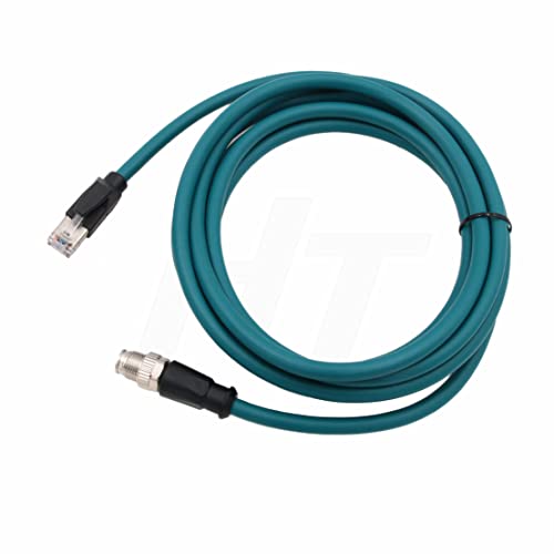 Ethernet Cable for Cognex in Sight 9000 7000gen2 2000 Microscan Basler Camera Sensor Computer Switch, M12 8 Pin X-Code RJ45 Network, 3M - size: 3 meter