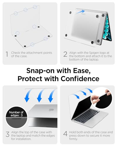 Spigen for MacBook Air 13 inch Case M5 (2026), MacBook Air 13 inch M4/M3/M2 (2025-2022), Air Skin Matte Thin Clear Case Cover, 13.6 inch, A3240, A3113, A2681, Frost Clear - color: Frost Clear, size: MacBook Air 13" M5/M4/M3/M2 (2026-2022)