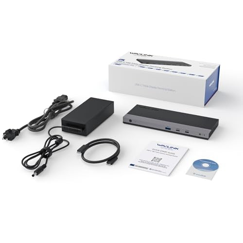 Laptop Docking Station, Docking Station 3 Monitors with 2* DP+HDMI, 4K@144Hz,130W PD Charger, USB-C/A 10Gb, 3* USB-A 5Gb, Audio, Gigabit Ethernet for Lenovo HP Dell, Windows System Computer