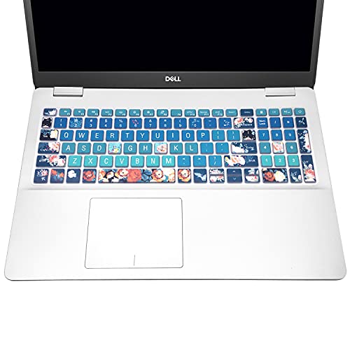 Keyboard Cover Skin for 2021 2020 2019 Dell Inspiron 15 5501 5502 5505 5508 5584 5590 5593 5598 15.6" / Inspiron 15 7000 7590 7591 7501 7506 7706 7790 / Vostro 7590 5590 7500,Rose - color: Rose