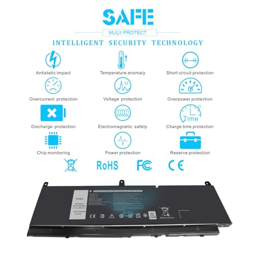 Emanjor 95Wh Type PKWVM 11.4V Laptop Battery Replacement for Dell Precision 7550 7560 7750 7760 P93F P93F001 P93F002 P44E P44E001 P44E002 453-BBCQ C903V CR72X 17C06 0CR72X 0447VR 068N03