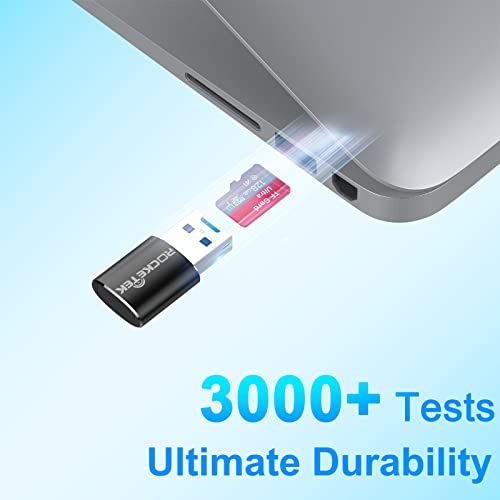 Rocketek Aluminum USB 3.0 Portable Memory Card Reader Adapter for Micro SD Card/TF Card Reader Adapter