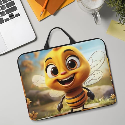 14 inch Laptop Sleeve with Handle Shockproof Laptop Bag Waterproof Computer Cover Bag Bee Briefcase