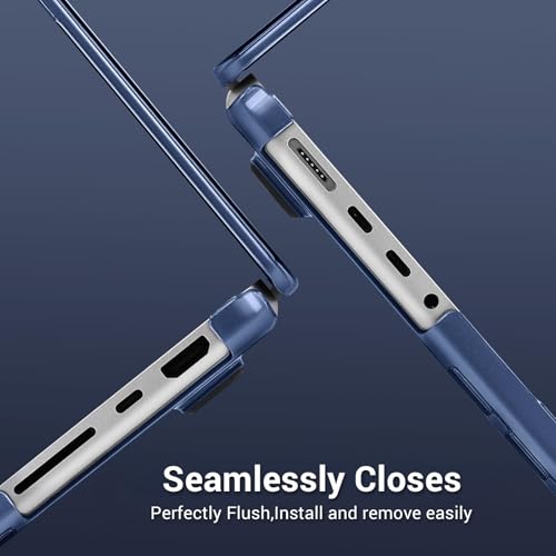 MOSISO Compatible with MacBook Pro 16 inch Case M5 M4 M3 M2 M1 2026-2021 | Seamlessly Closes Anti-Crack&Anti-Fingerprints Hard Shell for A3429 A3428 A3403 A3186 A2991 A2780 A2485, Midnight Blue - color: Midnight Blue