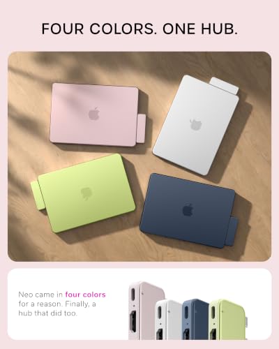 Satechi USB-C Snap Hub for MacBook Neo, 6-in-2 Flush Dual-Connector Hub with 4K/60Hz HDMI, 45W Pass-Through Charging, SD & microSD Card Readers, USB-A & USB-C 5Gbps Data, Blush - color: Blush