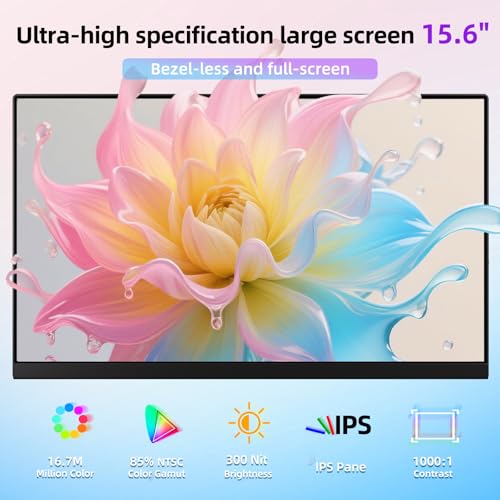 15.6 Inch Laptop Screen Extender Detachable Monitor Extender Dual Screen | Portable IPS 1080P FHD 85%NTSC Travel Monitor USB-C HDMI Port Compatible with Wins Mac Chrome Dex Fits 13-17" Laptops - size: 15.6" Monitor-A