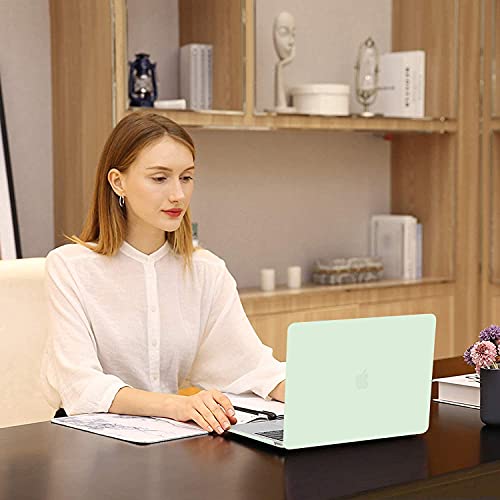 MOSISO Compatible with MacBook Air 13 inch Case M1 2021 2020 2019 2018 | A2337 A2179 A1932, Protective Hard Shell&Keyboard Cover&Screen Film&Pouch for MacBook Air 13.3 inch Case, Honeydew Green - color: Honeydew Green