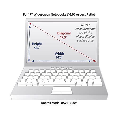 Kantek Secure-View Blackout Privacy Filter for 17-Inch Widescreen Notebooks (Measured Diagonally – 16:10 Aspect Ratio), Anti-Glare, Anti-Blue Light (SVL17.0W) - style: 17" Widescreen (16:10 Ratio)