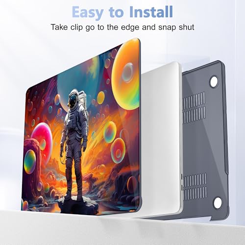 May Chen Compatible with MacBook Pro 13 inch Case 2022 2021 2020 Release Models A2338 M2 M1 A2251 A2289, Plastic Hard Shell Case for MacBook Pro 13 Inch with Touch Bar Fits Touch ID, Astronaut S929 - color: Astronaut S929