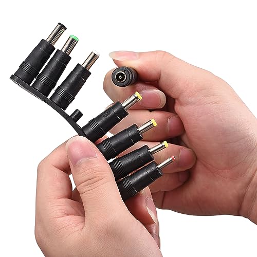 uxcell DC Power Adapter Kit 8pcs 5.5 x 2.1mm Jack Converter Barrel Connector Set