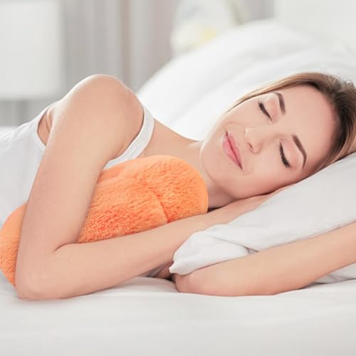 CreaDream Pumpkin Tablet Pillow Stand, Adjustable Pillow Stand for Lap Bed | Detachable Snack Bowl, Fits 4.7"-13" Kindle, Tablets, iPad, Soft Plush Fabric, for Reading and Relaxation on Bed, Couch - color: Orange