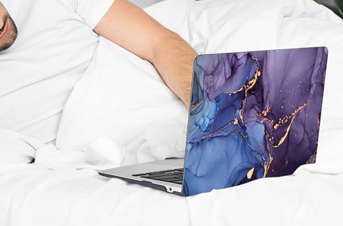 DONGKE Compatible with MacBook Air 13 inch Case 2021 2020 2019 2018 Release A2337 M1 A2179 A1932 with Retina Display Touch ID, Plastic Hard Shell & Keyboard Cover - Abstract Marble - color: Abstract Marble X570