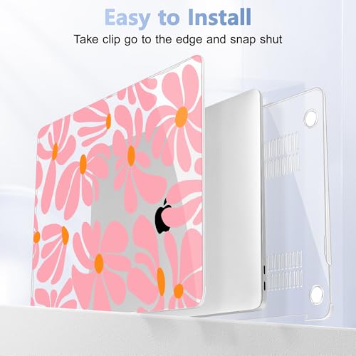 May Chen Compatible with MacBook Air 13 inch Case 2022 2021, 2020-2018 Release Model: M1 A2337 A2179 A1932, Plastic Hard Shell Case Cover for Mabook Air 13 inch with Retina Dispaly, Groovy Flower - color: Groovy Flower