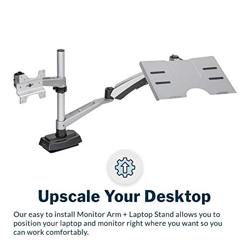 Vari Monitor Arm & Laptop Stand – Silver - style: Monitor Arm & Laptop Stand