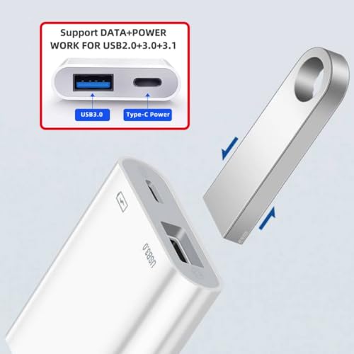 chenyang 2 in 1 USB C to USB 3.0 Socket OTG Adapter with PD 24W Charge for Laptop Tablet Phone - style: USB3.0 2-in-1