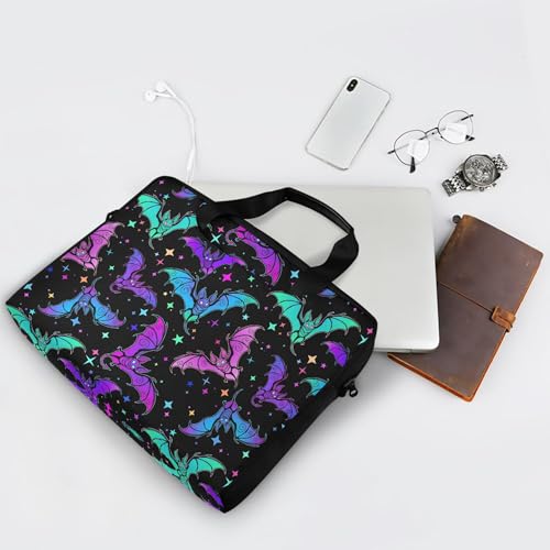 MNSRUU Laptop Bag for 15.6 inch Black Gothic Bats - color: Halloween Theme 092
