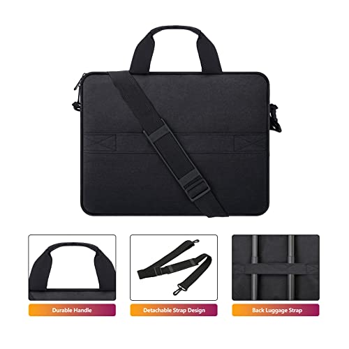 14-15 Inch Laptop Sleeve Case Shoulder Bag with Handle, Black | Compatible with for 14 Inch MacBook Pro/Max, 15 Inch MacBook, 14-15 Inch Laptop Computer, Laptop Carrying Bag Briefcase - color: Black, size: 14/15 Inch