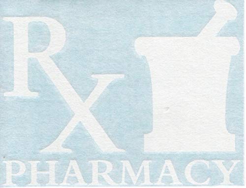 RX Pharmacy Symbol Sign - Pharmacist Prescription Drugs - Cars Trucks Moped Helmet Hard Hat Auto Automotive Craft Laptop Vinyl Decal Store Window Wall Sticker 10546 c