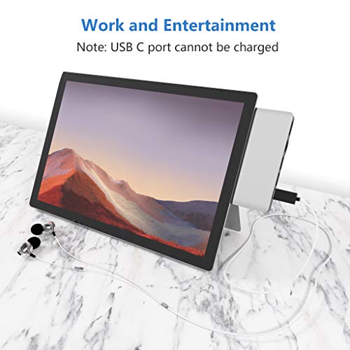 Surface Pro 7 Hub Docking Station with 4K HDMI Adapter+100M Ethernet LAN+ USB C Audio & Data Transfer Port + USB Port* 2+SD Card Reader Converter Combo Adaptor for Surface Pro 7 - style: For Surface Pro 7