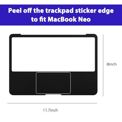 Palm Rest Cover for 2026 MacBook Neo with Trackpad Protector | Scratch-Resistant Vinyl Skin,MacBook Neo Accessories Skin Sticker,Residue-Free Sticker,Removable(Black) - color: Black
