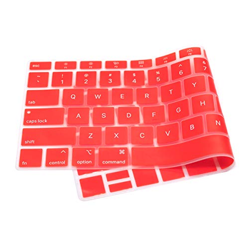Se7enline for MacBook Pro 13/16 in Keyboard Cover 2019-2026,Gradient Green | Silicone Waterproof Dustproof Durable Washable Laptop Accessories US Layout 2023 2022 2021 2020 2019 2018,Red - color: Red