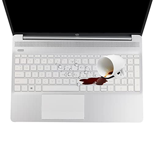 Keyboard Cover for 15.6 HP Laptop 15-dw 15-dy 15-ef 15-da/db 15-dy5033dx 15-dy5131wm 15-dy2702dx 15-dy2703dx 15-da0012wm 15-db0015dx 15-ef2126wm, Envy 15m-dr/ds 17-bs/bw 15m-dr1011dx 15-ds1010wm - color: Clear