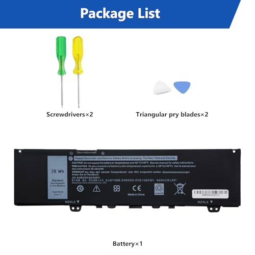 DJW F62G0 Battery Replacement for Dell Inspiron 13 7000 7373 7386 2-in-1 7370 7380 5370 Series P83G P83G001 P83G002 P87G P87G001 2-in-1 Series 39DY5 039DY5 RPJC3 0RPJC3 - size: F62G0