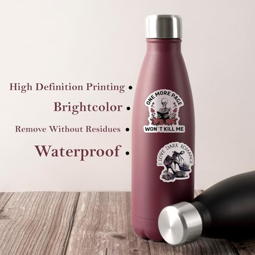 MiStar 62 PCS Book Stickers for Kindle Adult, Spicy Bookish Reading Dark Romance Booktok Dirty Sticker Pack for Ebook Reader Case Laptop Water Bottle Waterproof Vinyl Decal Gifts for Women - color: Smut