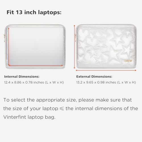 13 inch Laptop Sleeve Case for 13" MacBook Air M5 / M4, 13" MacBook Neo/Pro, 13" Latitude 5350/7320/7350, 13.4" XPS 13, 13" ThinkPad X13 Gen / L13 Gen 5, HP Laptop Bag Cover, Off-White - color: Off-white, size: 13 inch / Macbook 13
