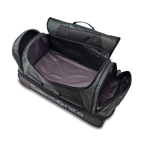 Samsonite Andante 2 Wheeled Duffel Bag – 32-Inch Durable Rolling Luggage with Inline Skate Wheels, Push-Button Handle & Spacious Compartments – Travel-Friendly and Lightweight - Moss Green/Black - color: Moss Green/Black, size: 32-Inch