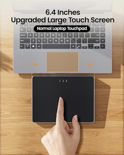 ProtoArc T1 Plus Bluetooth Trackpad for Windows 10/11, Large Multi-Gesture Touchpad with High-Precision Wireless Trackpad Mouse for Desktop and Laptop, Grey Black