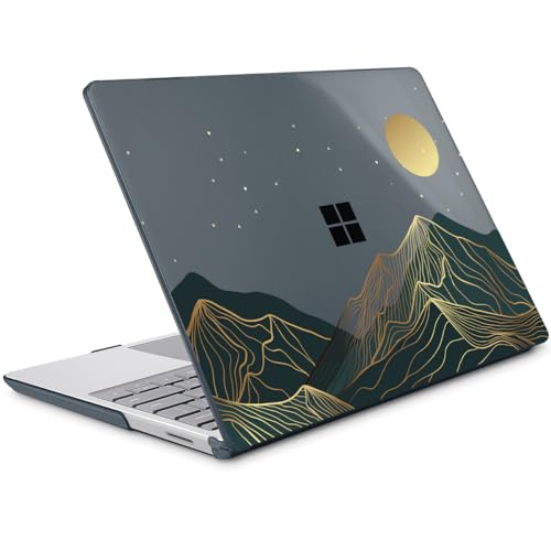 Mektron 2023 Microsoft Surface Laptop GO 3 Case 12.4" Compatible with Go 2/1 Laptop Cover 2022-2020 Releases Model 1943/2013 Plastic Hard Shell Case with Screen Protector, Abstract Mountain C112 - color: Abstract Mountain C112