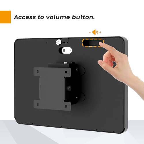 Tablet Wall Mount Compatible with Microsoft Surface Go 1 2 3 4 Anti Theft with Lock Tiltable Adjustable - BSW101BR - color: Black