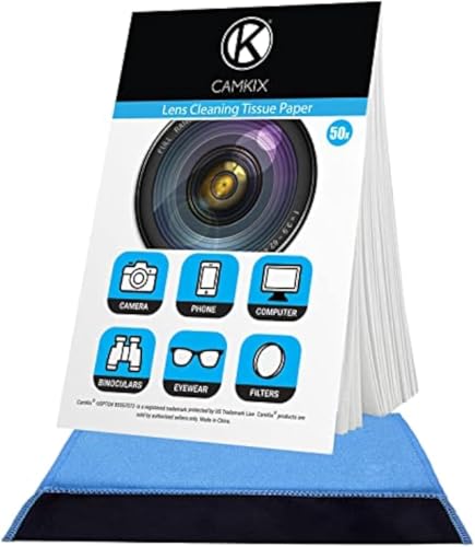 CamKix Lens Cleaning Paper (11-pack/550 Sheets) + 2x Double-Sided Microfiber & Suede Cloth - Ideal for Camera Lenses & Electronic Screens